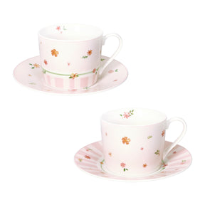 Set 2 tazze tè Polline Brandani in porcellana decorata 150 ml