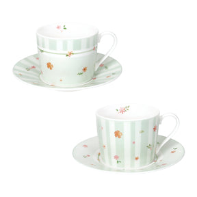 Set 2 tazze tè Polline Brandani in porcellana decorata 150 ml