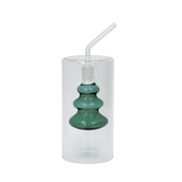 Oliera Twister Brandani in vetro trasparente con interno verde 70 ml