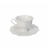 BRANDANI Queen Set 2 Pezzi Tazza Tè 150ml Bianco Porcellana