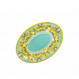 Vassoio ovale Citrus Brandani in melamina decoro limoni 35,5x25 cm