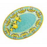 Vassoio ovale Citrus Brandani in melamina decorata 50x36 cm