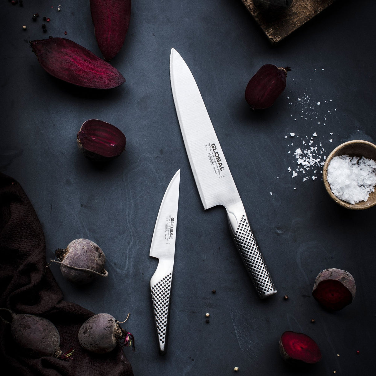 GLOBAL Coltello Cuoco 20cm in Acciaio Inox Cromova 18 G-02