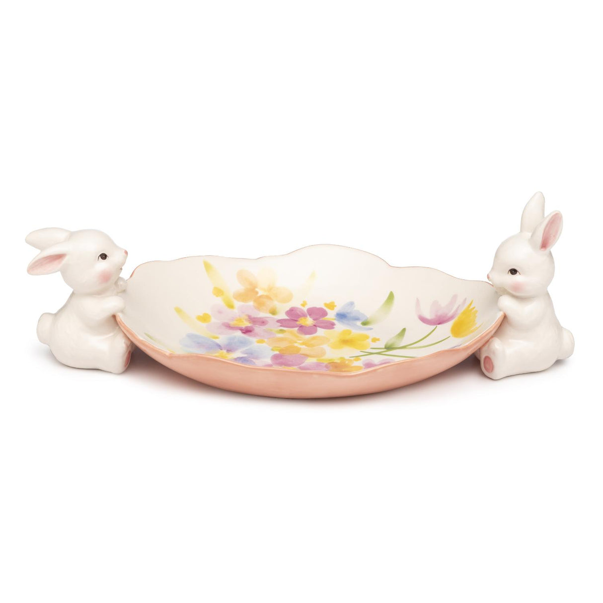 Coppa con conigli Palais Royal in ceramica multicolore 32,5 cm