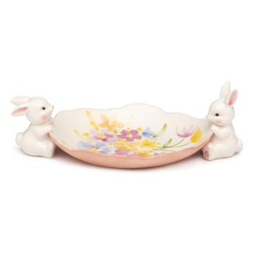 Coppa con conigli Palais Royal in ceramica multicolore 32,5 cm