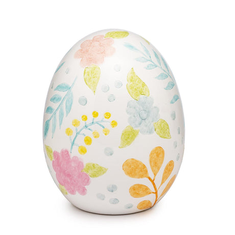 Ovetto di Pasqua Palais Royal in resina con decori floreali 27 cm