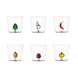 Set 6 bicchieri Vegetables Ichendorf in vetro borosilicato 8,5 cm