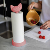 KOZIOL Napkin Roll Holder Miaou Cat Dark Gray Organic