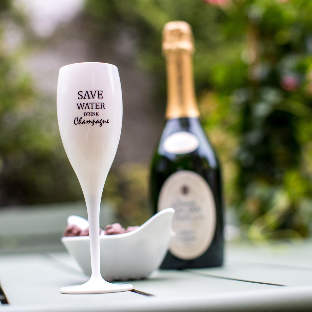 KOZIOL Calice Spumante Champagne 100ml Cheers No. 1 Save Water Drink Champagne Bianco