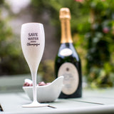 KOZIOL Calice Spumante Champagne 100ml Cheers No. 1 Save Water Drink Champagne Bianco