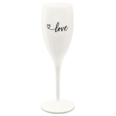 Flute spumante Koziol in materiale termoplastico bianco 19 cm