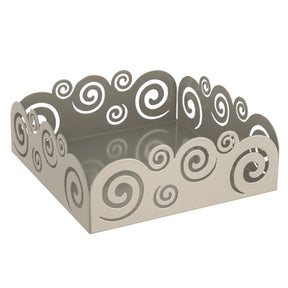 Portatovaglioli Riccioli Montemaggi in metallo color tortora 16,5 cm