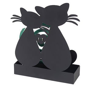 Porta zampirone Montemaggi in metallo nero design gattini 16x18 cm