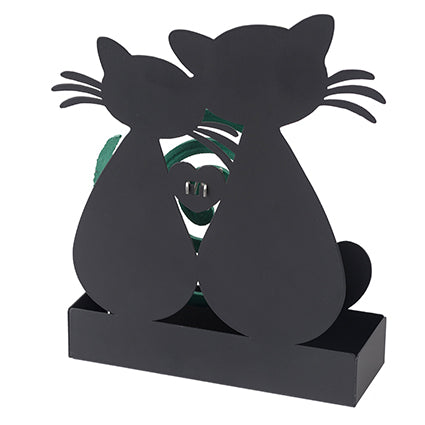 Porta zampirone Montemaggi in metallo nero design gattini 16x18 cm