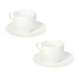 Set 2 tazzine caffè Brandani in porcellana Bone lucida 100 ml