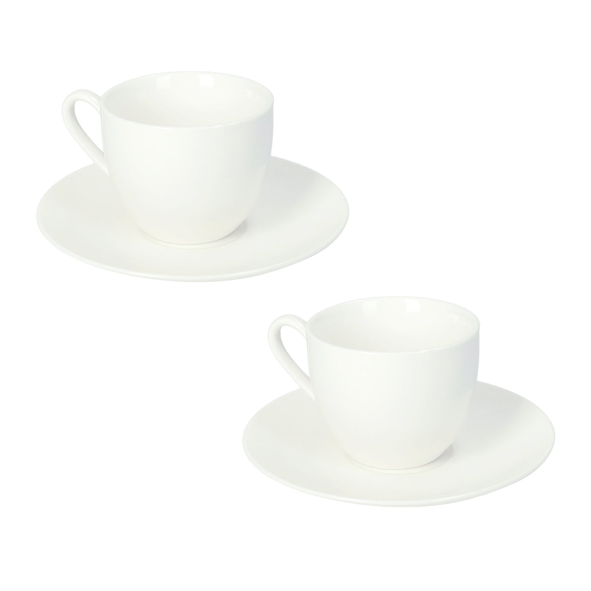 Set 2 tazzine caffè Brandani in porcellana Bone lucida 100 ml