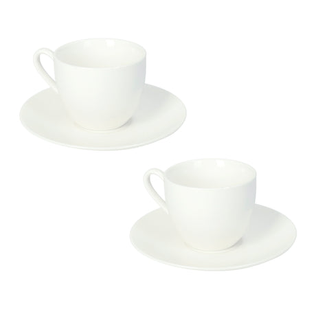 Set 2 tazzine caffè Brandani in porcellana Bone lucida 100 ml