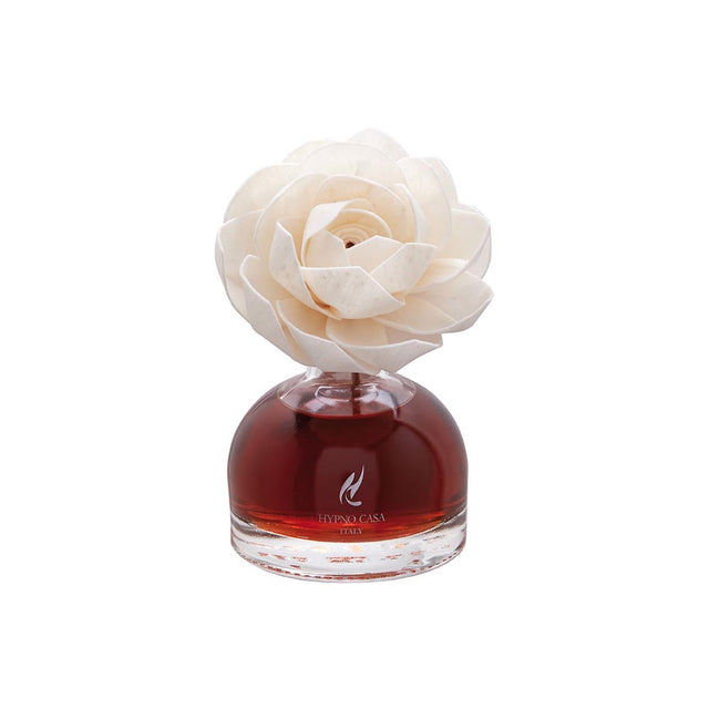 Diffusore a bastoncini Hypno Casa con fiore decorativo 100 ml Sandalo Nobile