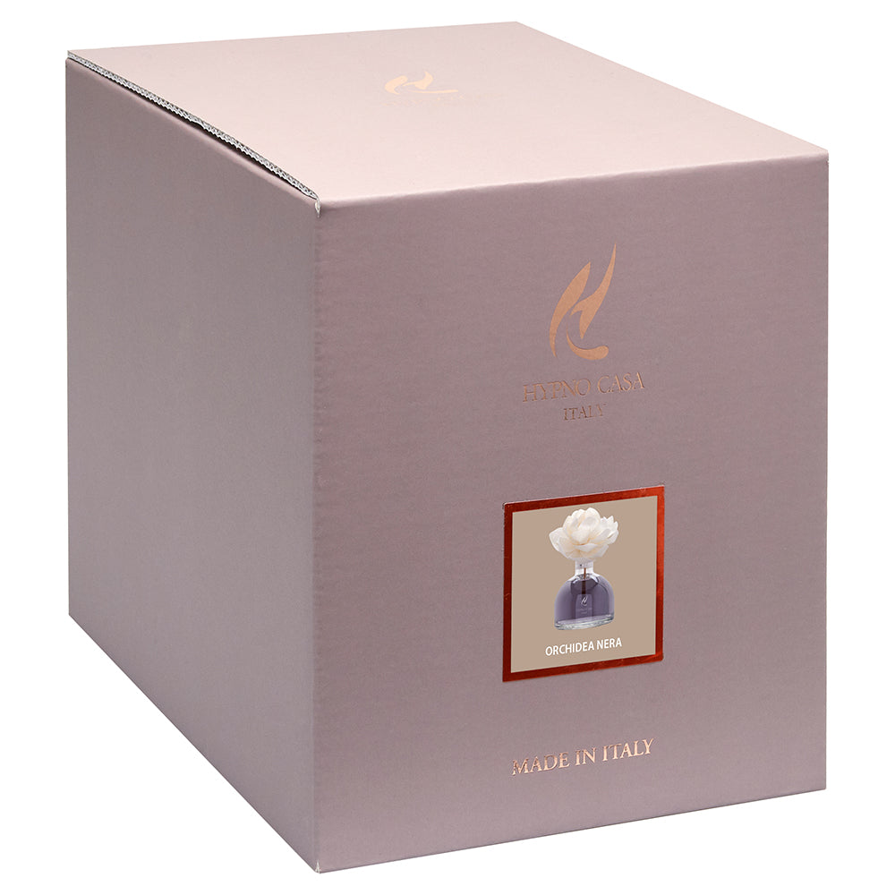 HYPNO CASA Stick Diffuser with White Pink Flower 250ml Black Orchid