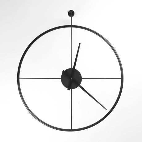 Orologio da parete Firenze Ceart in metallo nero e oro 90 cm