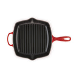LE CREUSET Evolution Square Skillet Grill 26cm in Cherry Glazed Cast Iron