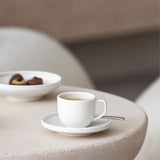 VILLEROY & BOCH Afina Tazza Caffè Espresso 50ml con Piattino 11,5cm Bianco Porcellana Premium