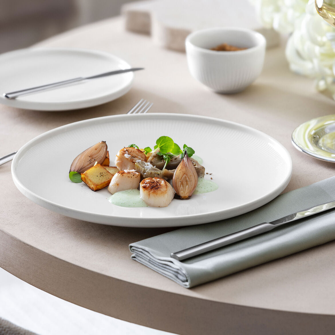 VILLEROY & BOCH Afina Piatto Piano 27cm Set 6 Pezzi Bianco Porcellana Premium
