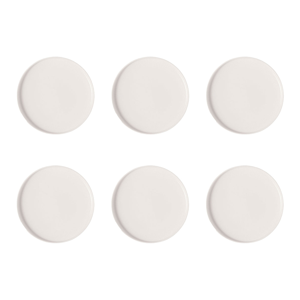 VILLEROY &amp; BOCH Afina Breakfast Fruit Plate 22cm Set 6 Pieces White Premium Porcelain