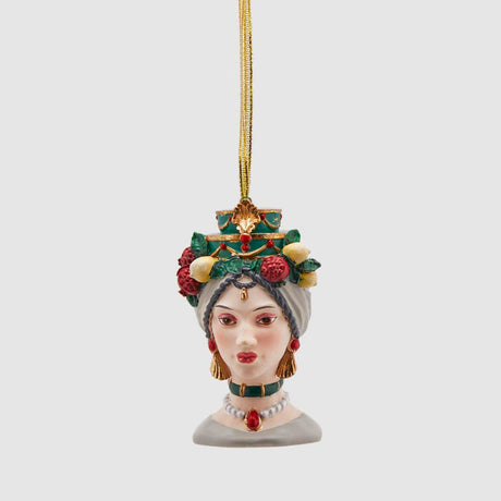 Pendaglio Testa di Moro EDG in resina decorazione verde 10 cm