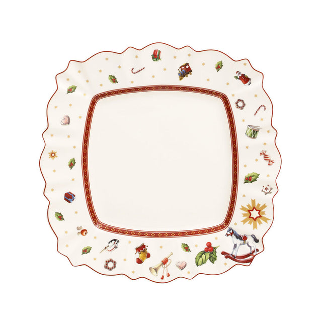 Piatto piano quadrato Toy's Delight Villeroy & Boch in porcellana 28 cm