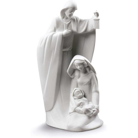Statuina Sacra Famiglia NAO in porcellana bianca mate 25 cm