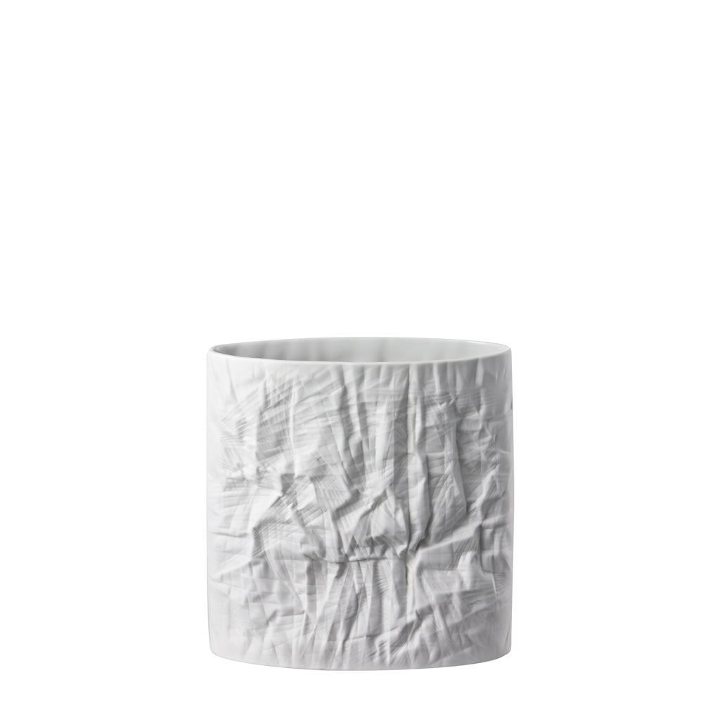 Vaso Structura Rosenthal in porcellana opaca effetto carta 23 cm