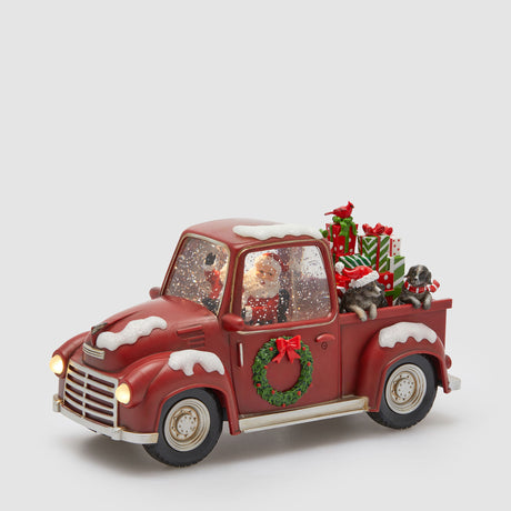 Pick-Up con Babbo Natale EDG con luci LED e musica 16x28 cm