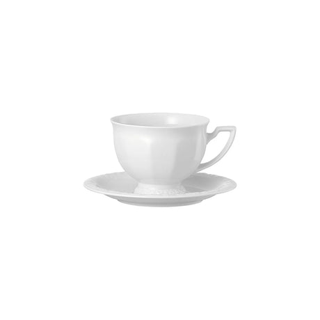 Tazza caffè con piattino Rosenthal in porcellana bianca 80 ml