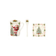 Set tazza Magic Christmas Easy Life in porcellana con decoro Babbo Natale