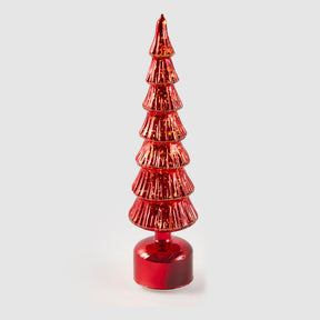 Pino Twist EDG in vetro rosso con LED musica e movimento 40,5 cm