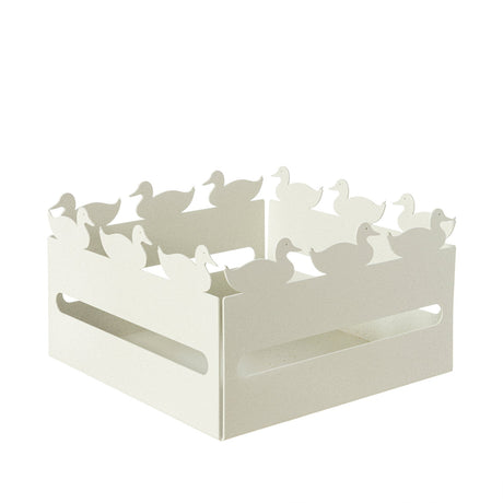 Cestino pane Duck Arti & Mestieri in ferro avorio 12x21 cm