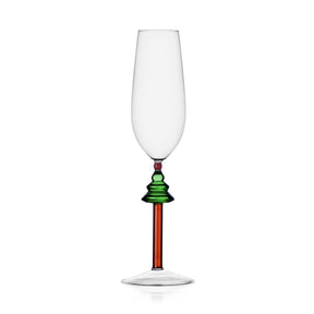 Calice flute Wish Tree Ichendorf in vetro borosilicato con albero 26,5 cm