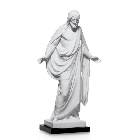 Scultura Cristo Lladrò in porcellana bianca lucida 51x29 cm