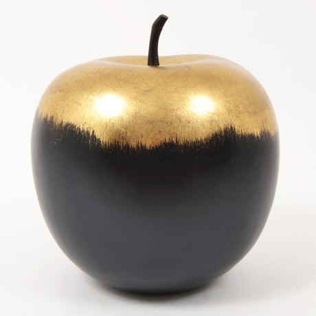 Mela decorativa Galdy Drimmer in ceramica nera e oro 38x36 cm
