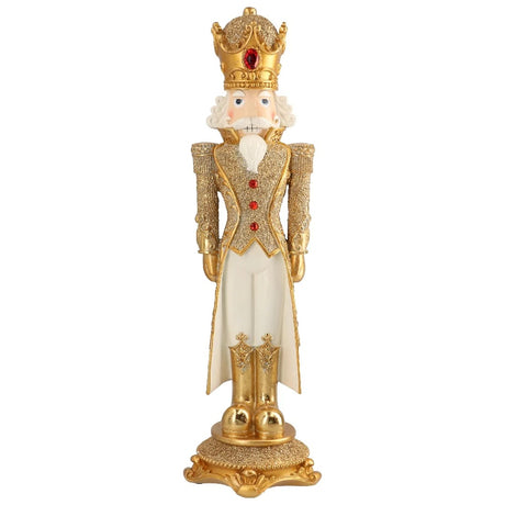 Schiaccianoci natalizio Timstor in resina color oro 70 cm