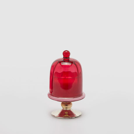 Candela profumata EDG Enzo De Gasperi in vetro rosso 16x9 cm