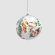 Pallina di Natale pupazzo di neve EDG in vetro arancio 11 cm