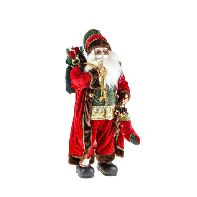 Babbo Natale Bianchi Dino in tessuto decorativo altezza 45 cm