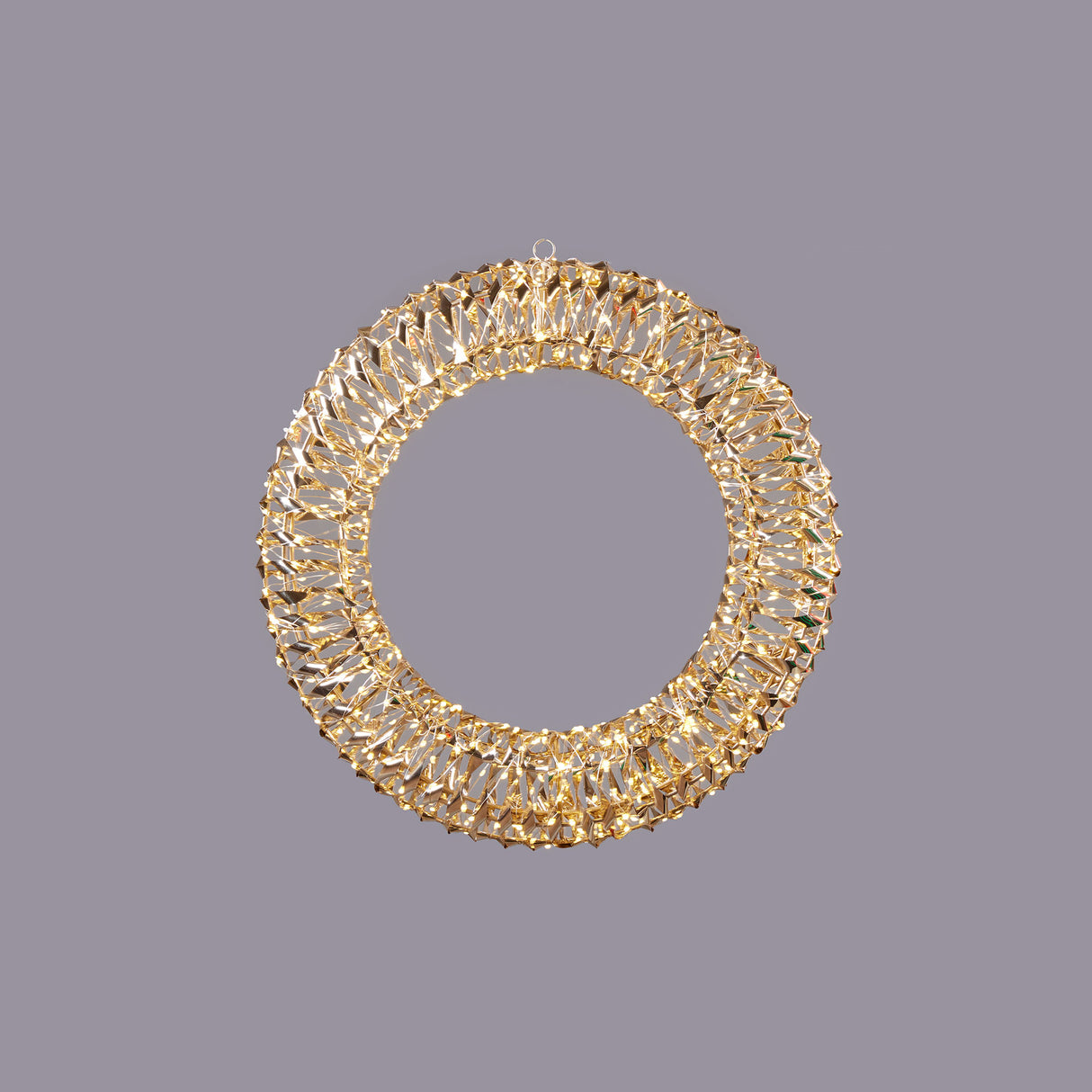Ghirlanda luminosa EDG in metallo oro 50 cm con 600 micro LED