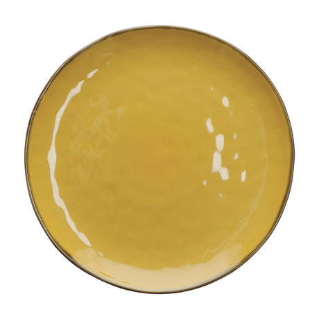 Vassoio piatto Concerto Rose & Tulipani in stoneware ocra 32 cm