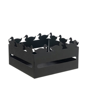 Cestino pane Duck Arti & Mestieri in ferro nero 12x21 cm