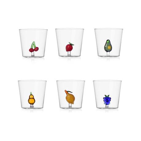 Set 6 bicchieri Ichendorf Fruits & Flowers in vetro borosilicato 350ml