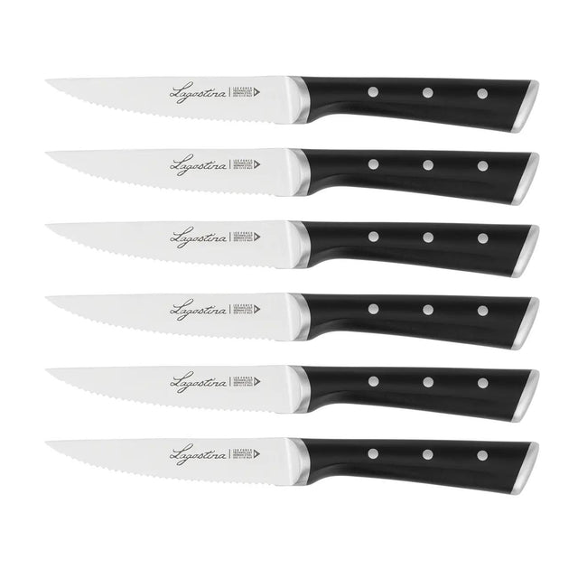 Set 6 coltelli bistecca Lagostina in acciaio inox 11 cm