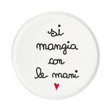 Piatto pizza Simple Day in ceramica con bordo rialzato 31,5 cm
